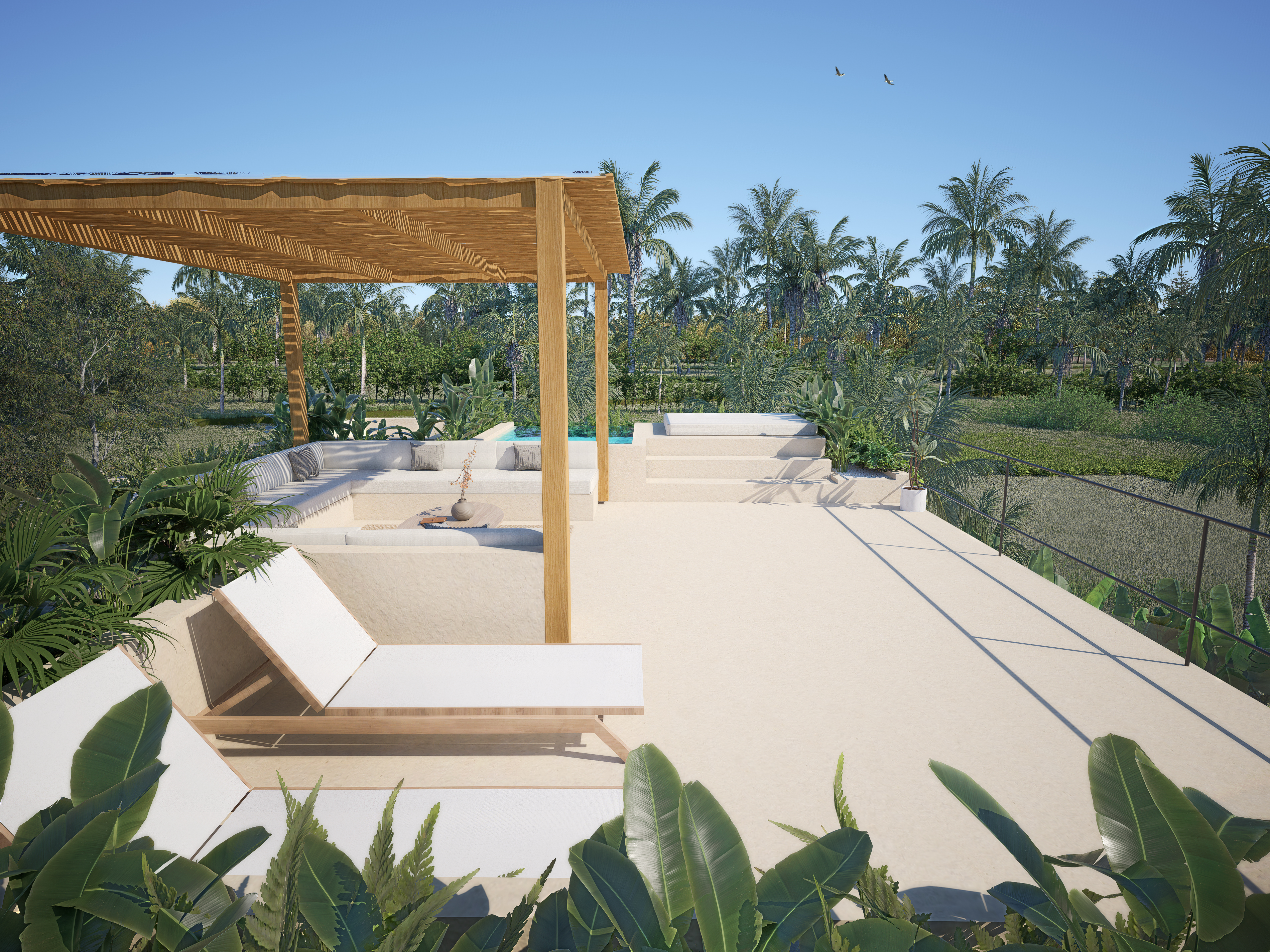 Villa mediterránea de 2 habitaciones en plena selva con doble piscina privada. — imagen 6