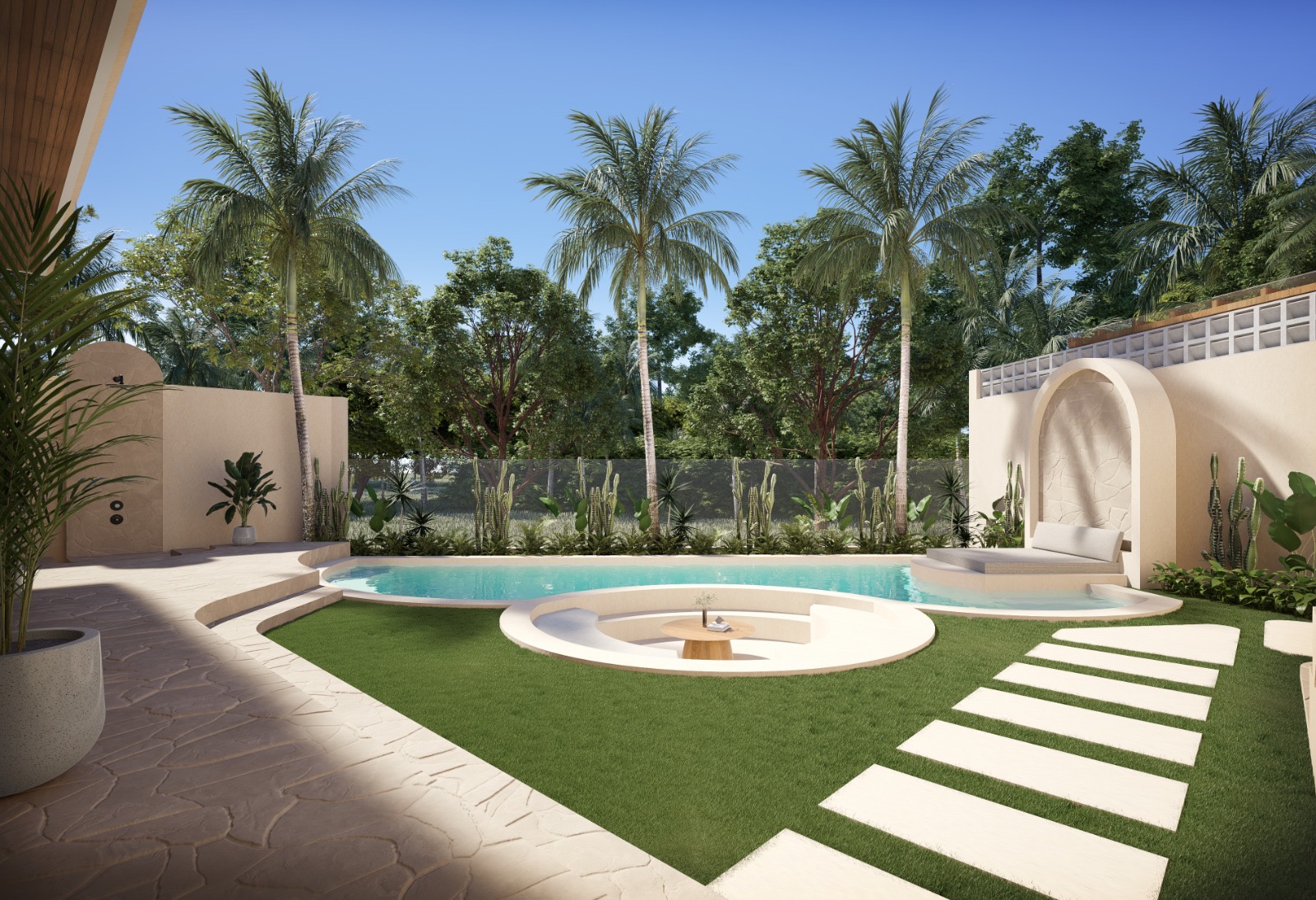 Villa mediterránea de 2 habitaciones en plena selva con doble piscina privada. — imagen 7