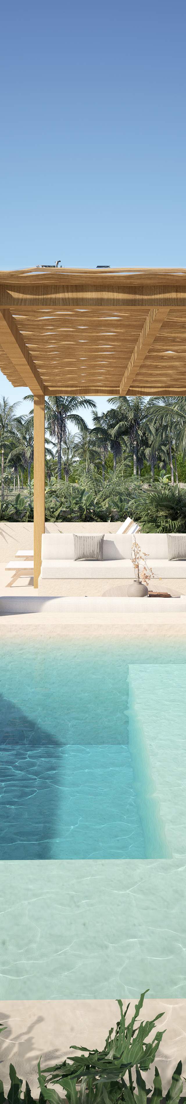 Villa mediterránea de 2 habitaciones en plena selva con doble piscina privada. — imagen 4